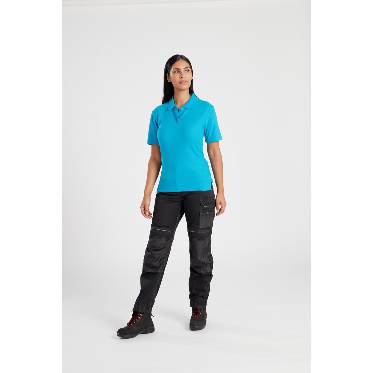 PW380 Women'S Work Pants - Stretch Fabric PW3 Workwear Utility Safety Pants with Knee Pad Pockets, Black 32