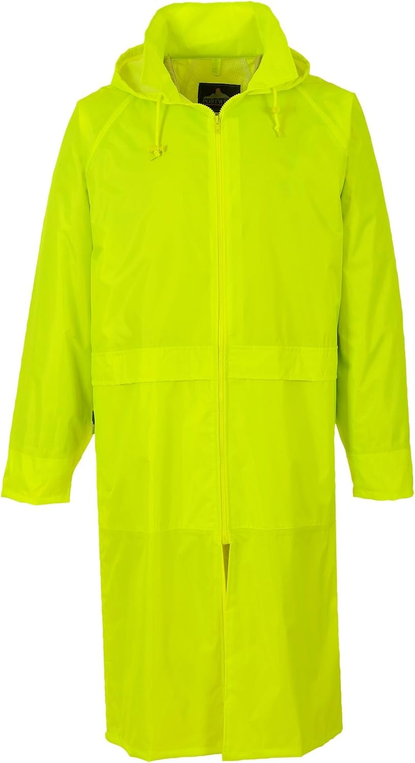 Classic Rain Coat Adult Waterproof Long Protection Hooded Work Wear Trench