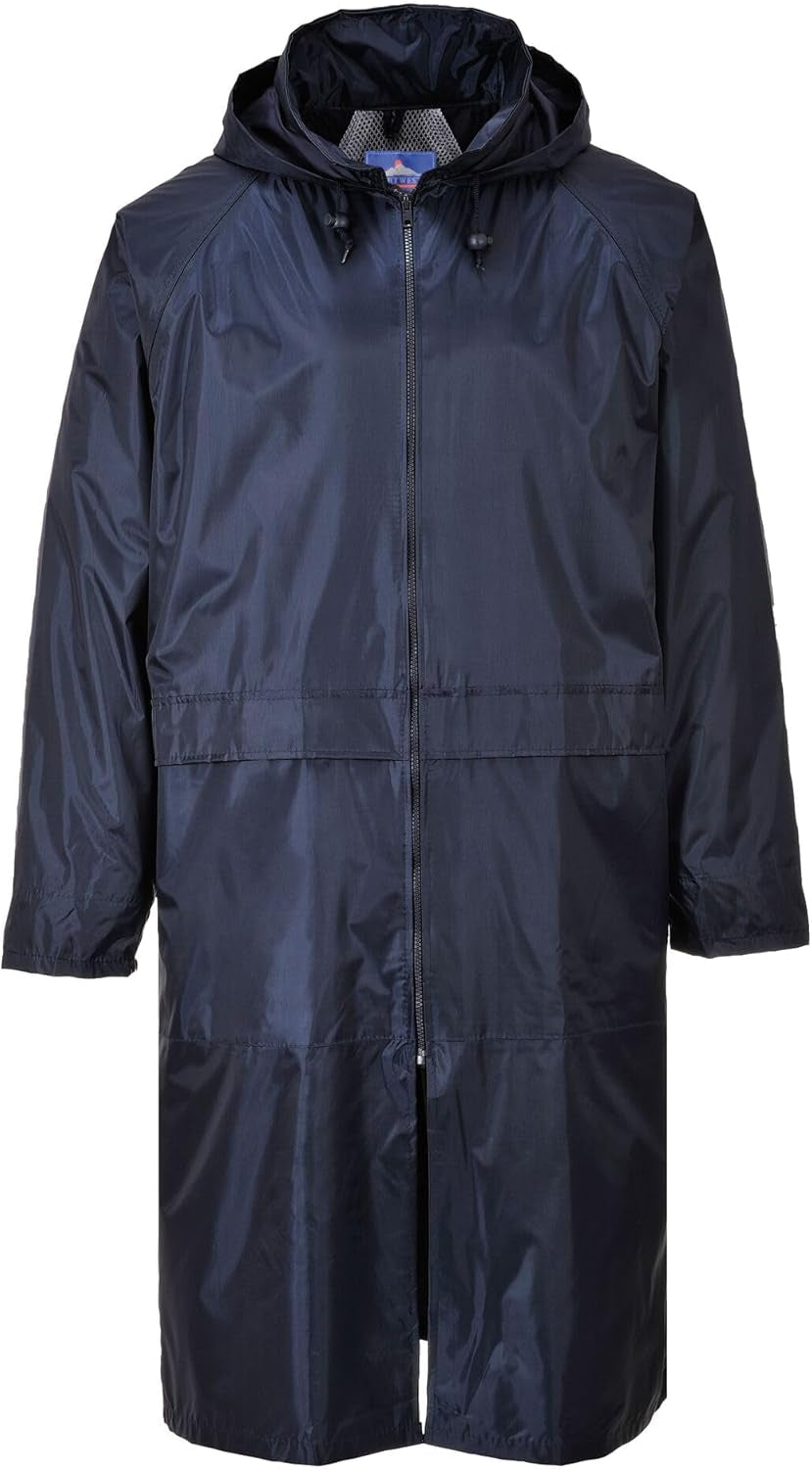 Classic Rain Coat Adult Waterproof Long Protection Hooded Work Wear Trench