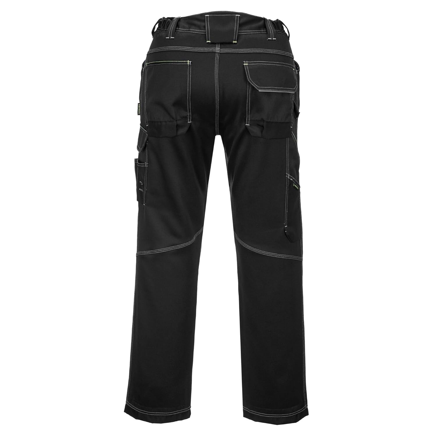 PW380 Women'S Work Pants - Stretch Fabric PW3 Workwear Utility Safety Pants with Knee Pad Pockets, Black 38