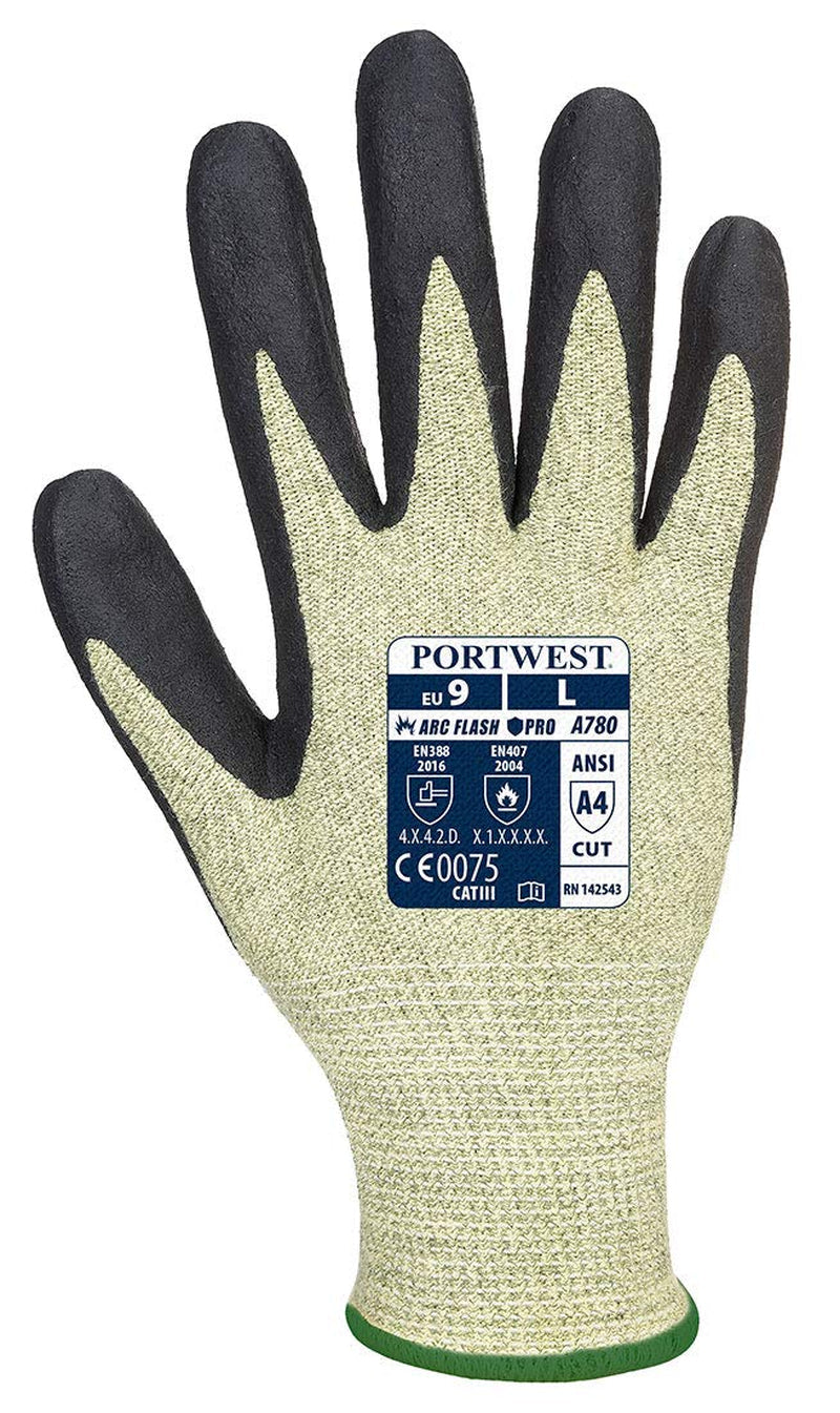 A780 High Protection Arc Grip Glove Green/Black, Medium