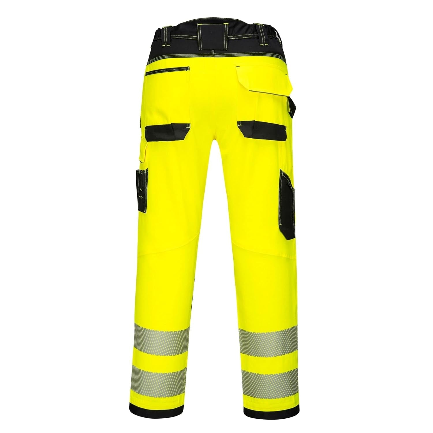 PW385 Women'S PW3 Durable Hi Vis Stretch Work Pants Yellow/Black, 34