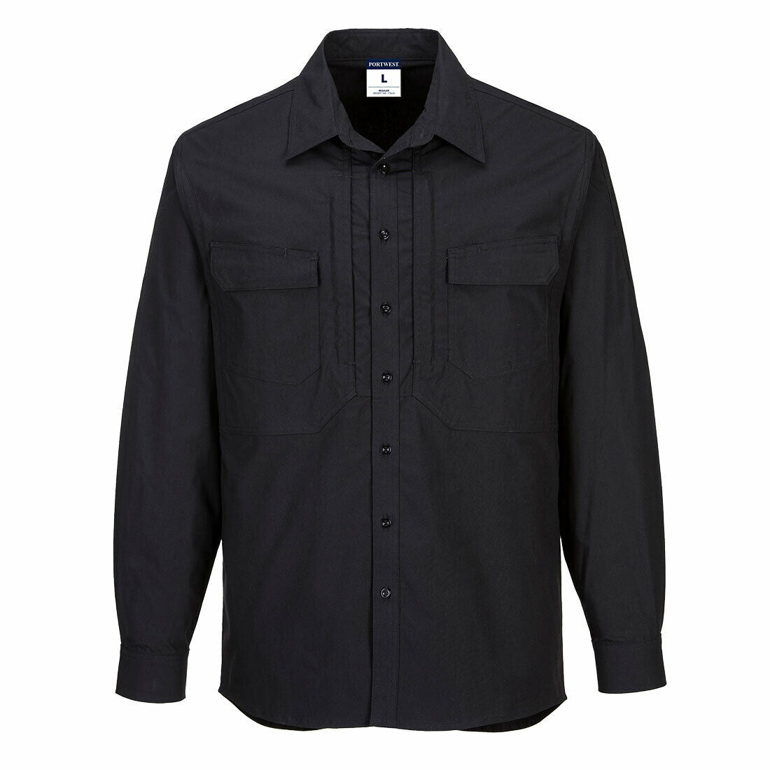 Portwest Utility Stretch Long Sleeve Shirt Breathability Casual Polo MS106-KarWorkwear