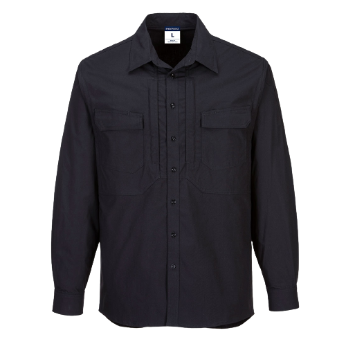 Portwest Utility Stretch Long Sleeve Shirt Breathability Casual Polo MS106-KarWorkwear