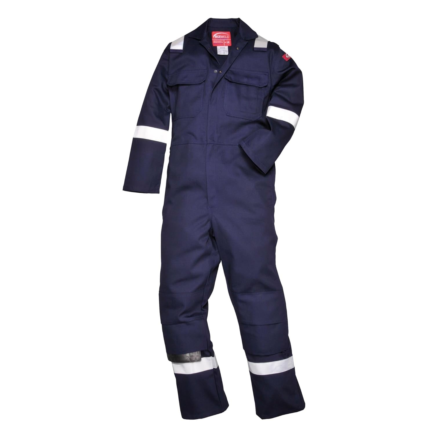 UBIZ5 Bizweld Flame Resistant Coveralls for Welding, Protective Safety FR Workwear Coveralls Navy Tall, Large