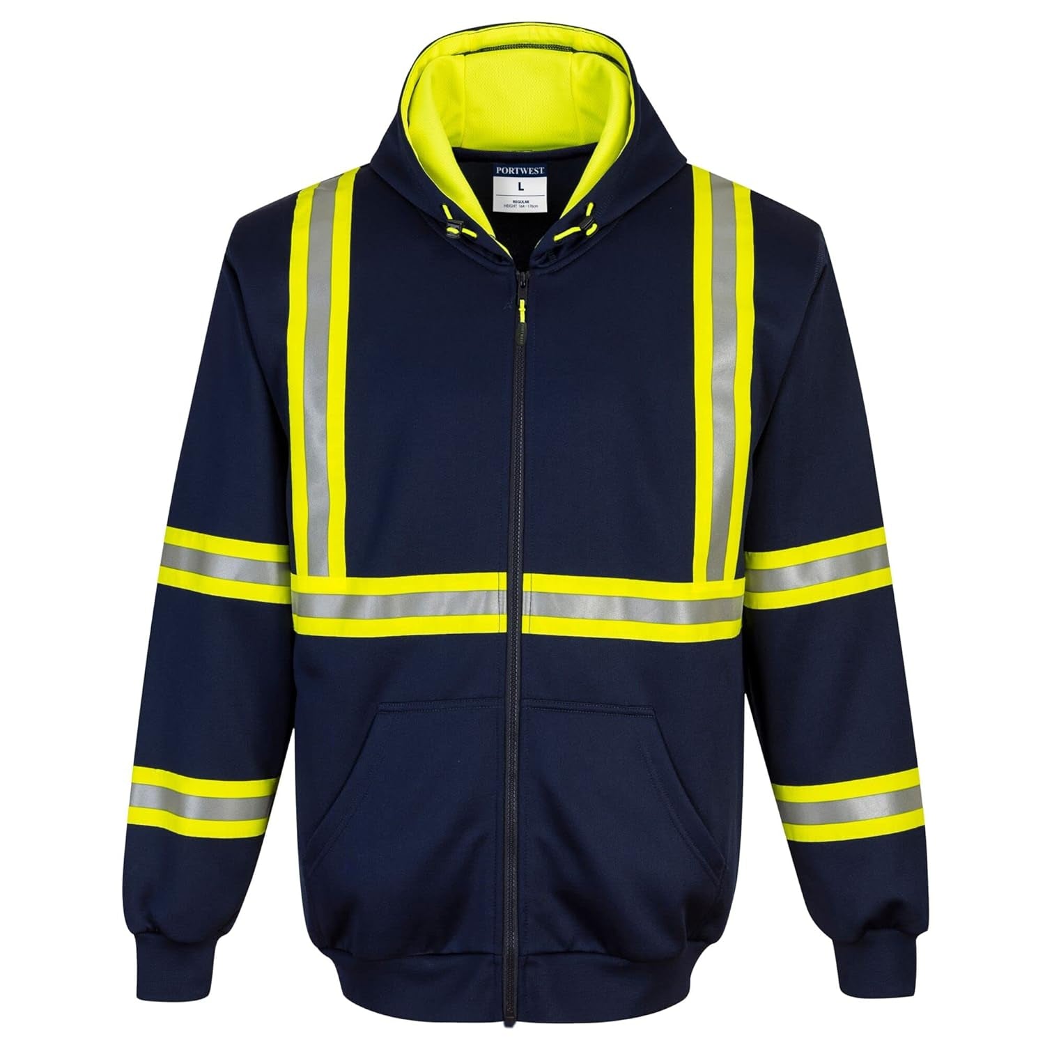 F130 Iona Xtra Enhanced Safety Hoodie Navy, Xx-Large