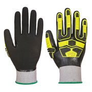 AP55 anti Impact Waterproof Safety Work Gloves - Cut Resistant and Impact Reducing Protective Work Gloves Grey/Black, Medium