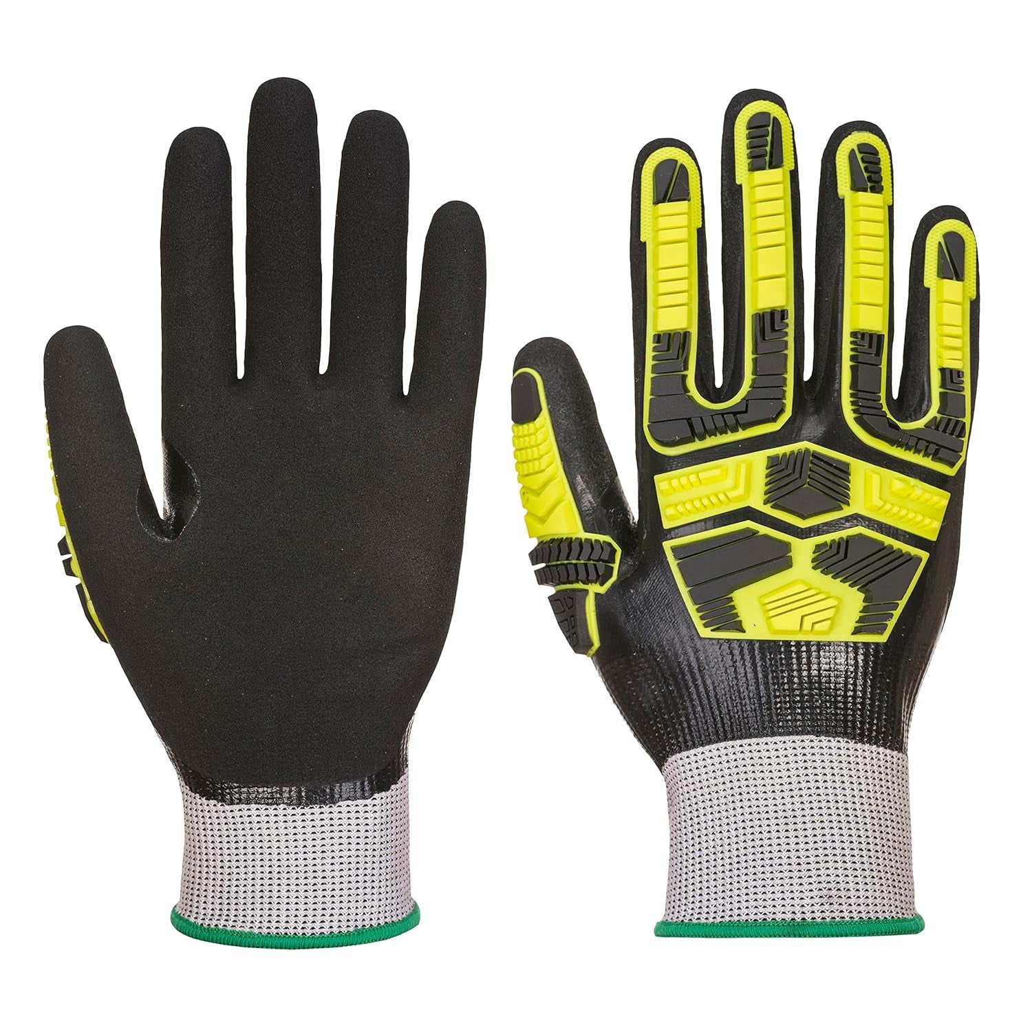 AP55 anti Impact Waterproof Safety Work Gloves - Cut Resistant and Impact Reducing Protective Work Gloves Grey/Black, Medium