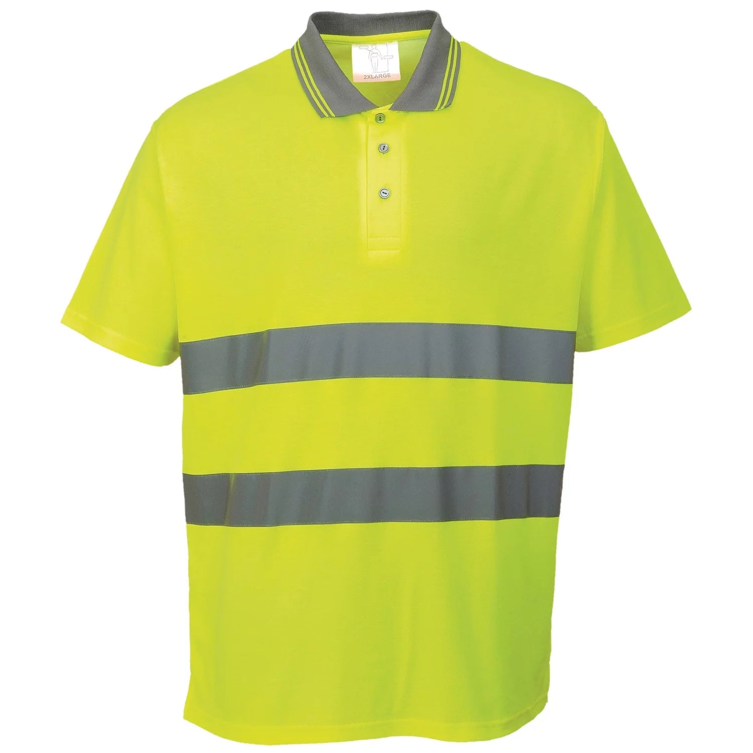 Cotton Comfort Reflective Safety Short Sleeve Polo Shirt (Pack of 2)-KarWorkwear