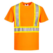 Hi-Vis X Back Contrast Tape T-Shirt S/S