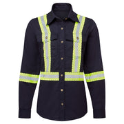 Women's Ultrasoft 7oz Deluxe Segmented Striped Work shirt