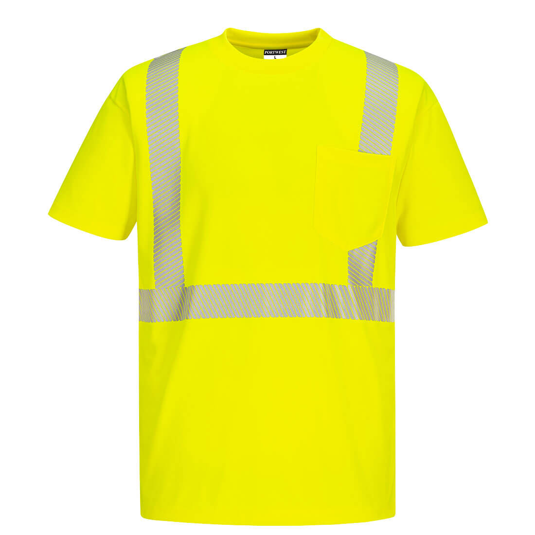 Portwest Men's Hi Vis Refelctive Tape Short Sleeve T-Shirt Orange S194