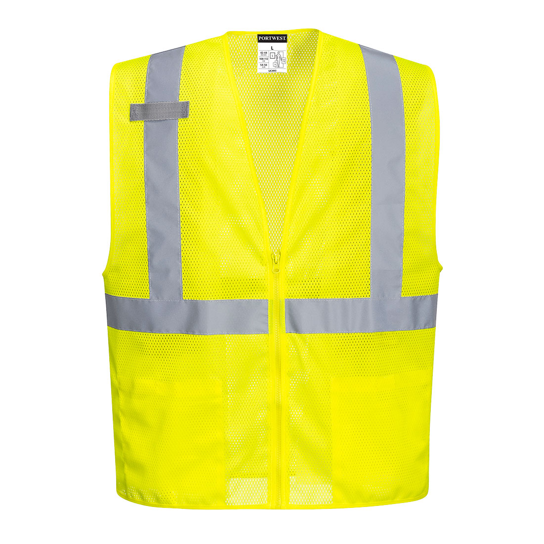 Economy Hi-Vis Band and Brace Zipped Mesh Vest