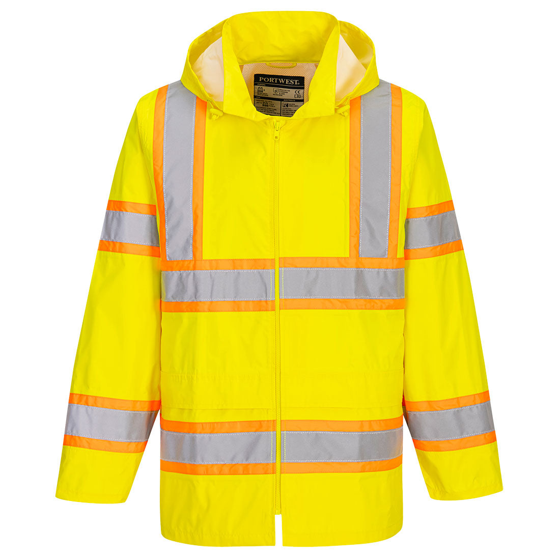 Hi-Vis Contrast Tape Rain Traffic Jacket