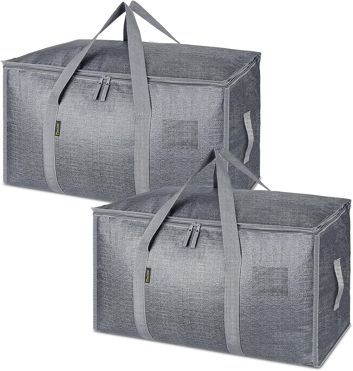 8-Pack Oversized Moving Bags with Reinforced Handles, Heavy-Duty Storage Tote for Clothes, Moving Supplies (Black, 8-Pack)