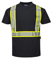 S396 Iona Short Sleeve Safety Work T Shirt with Hivis Reflective Tape, 6XL