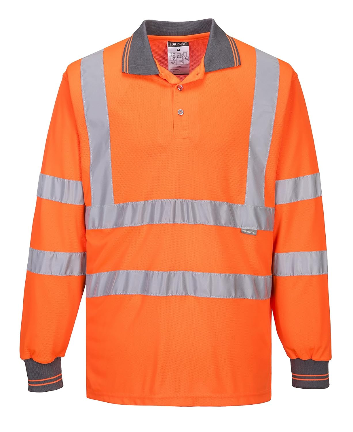 Iona Polo Shirt Hi Vis Visibility Reflective Short Sleeve Work Wear Top, Navy, 5XL