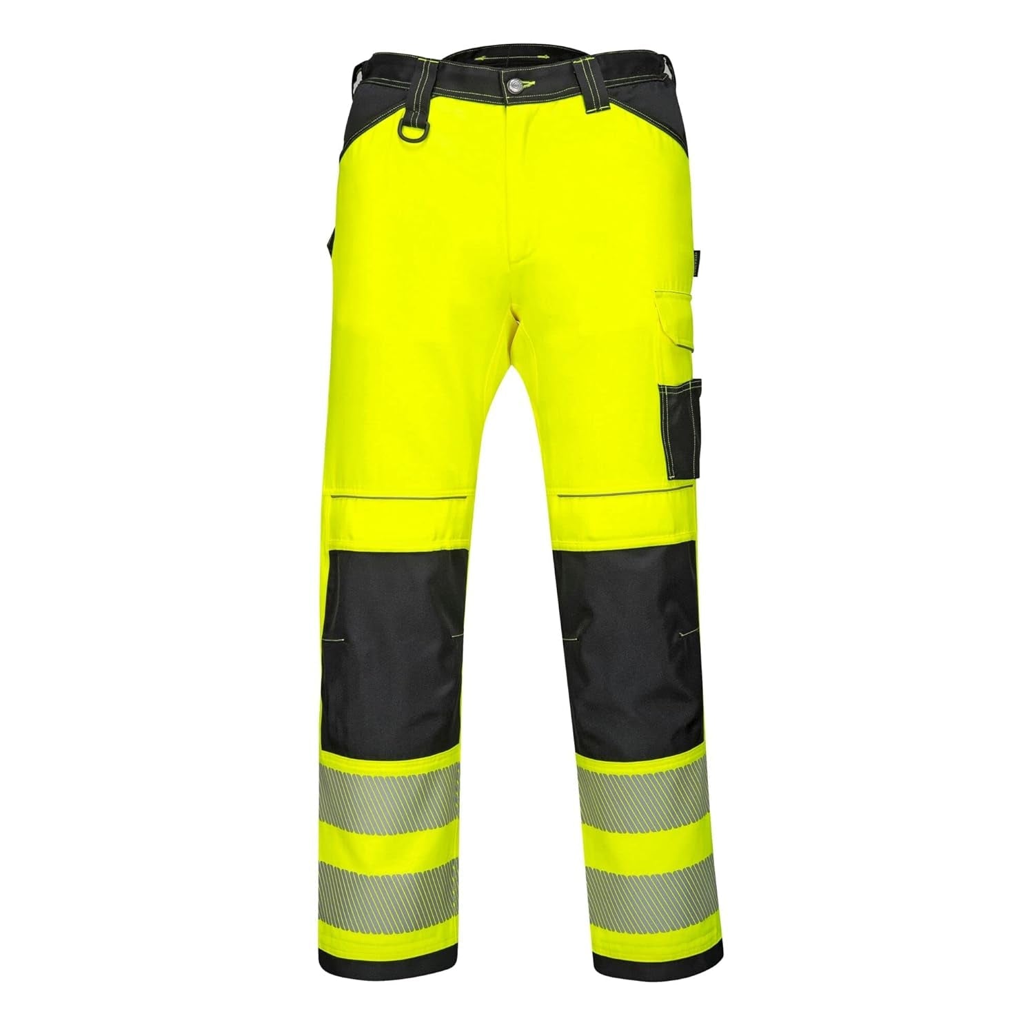 PW385 Women'S PW3 Durable Hi Vis Stretch Work Pants Yellow/Black, 28
