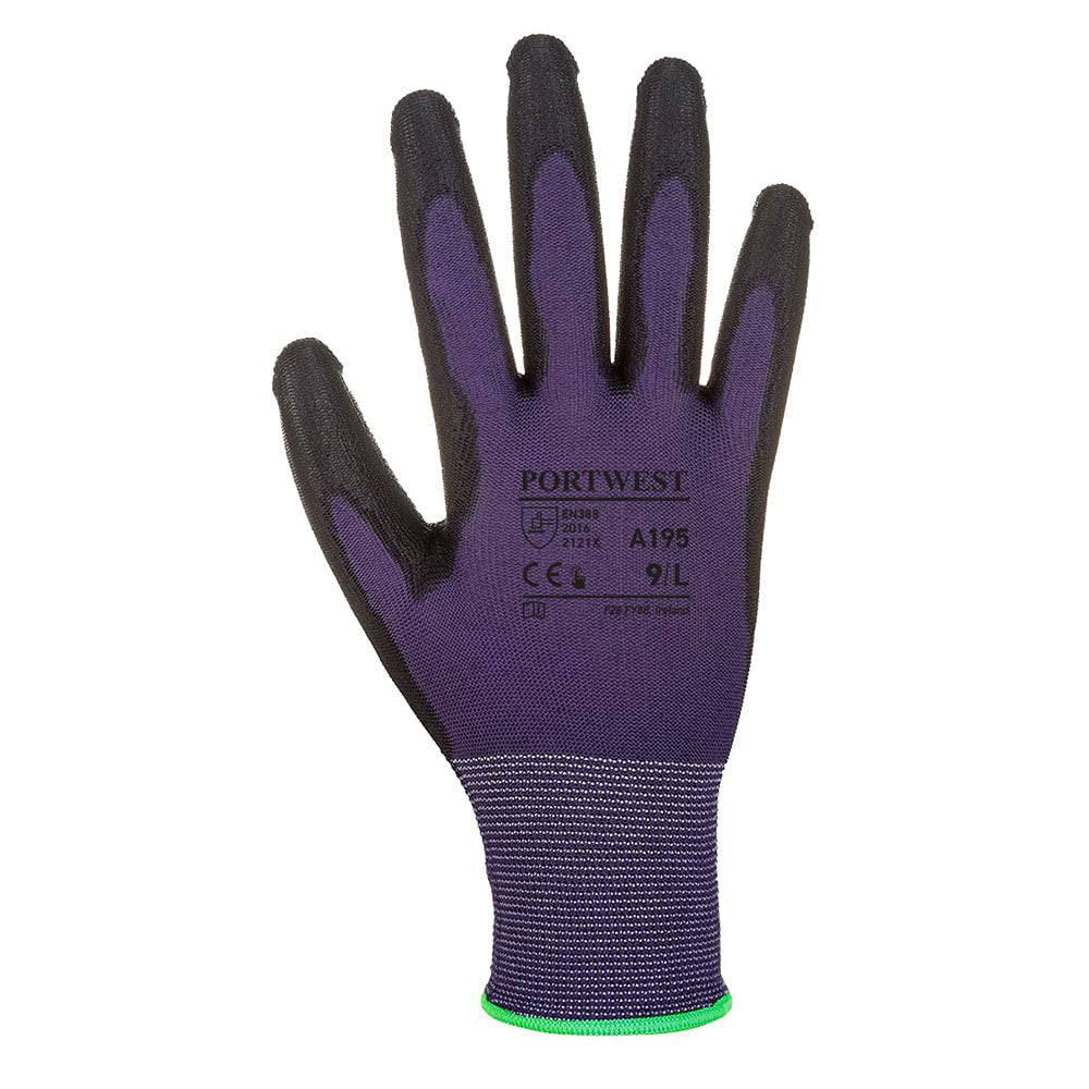 A195 Touchscreen PU Glove Purple/Black, Small