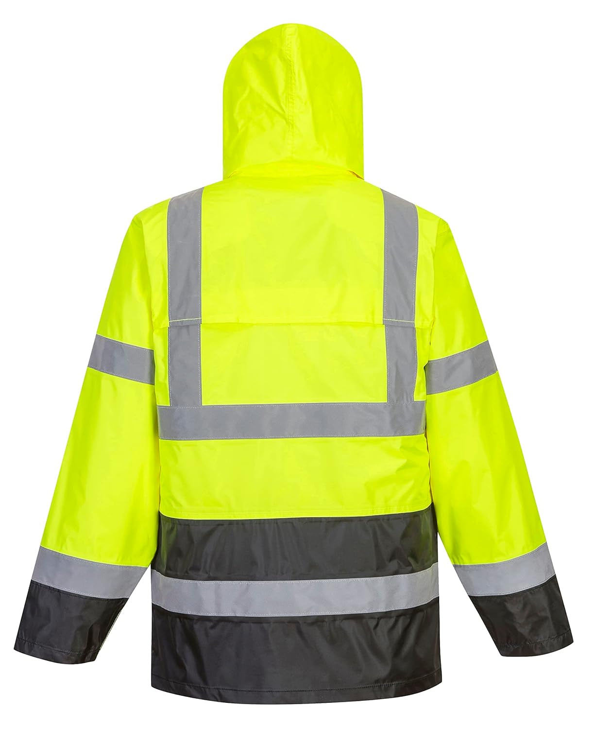 UH443 Classic Waterproof Rain Jacket in Reflective Contrast Hivis ANSI, X Large