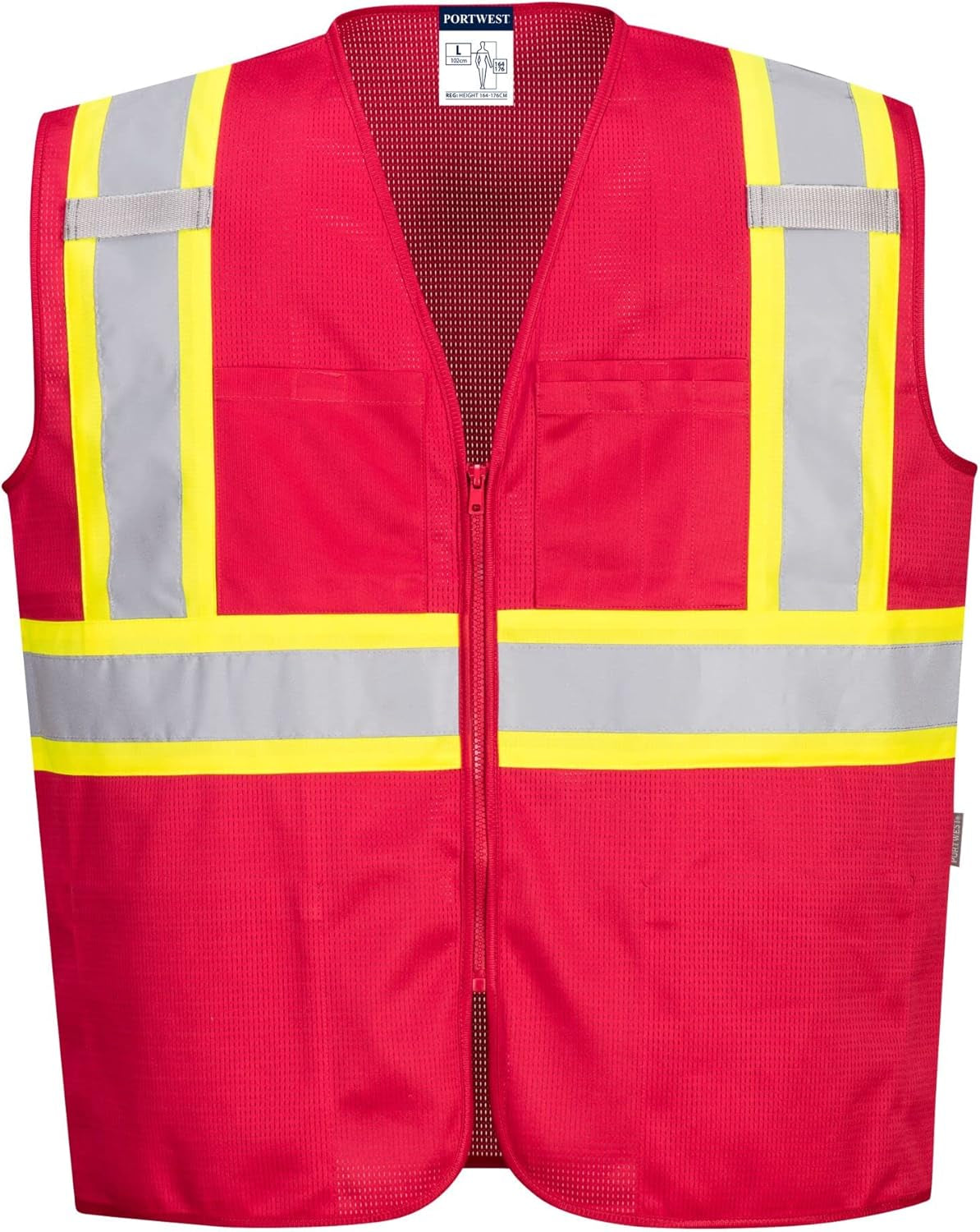 Iona Tampa Mesh Vest Work Safety Protective Clothing Vest Pocket Adjustable Strap