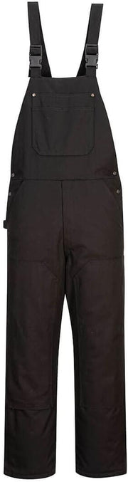 DC802 Men'S Duraduck Quilt Lined Workwear Bib and Brace Overalls Black, 3X-Large