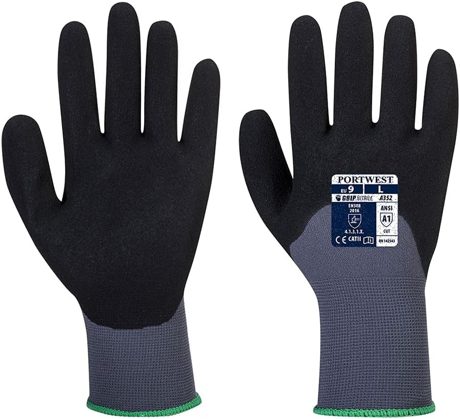 Dermiflex Ultra Glove Handling Work Protective Safety Grip Resistant ANSI 105, Large