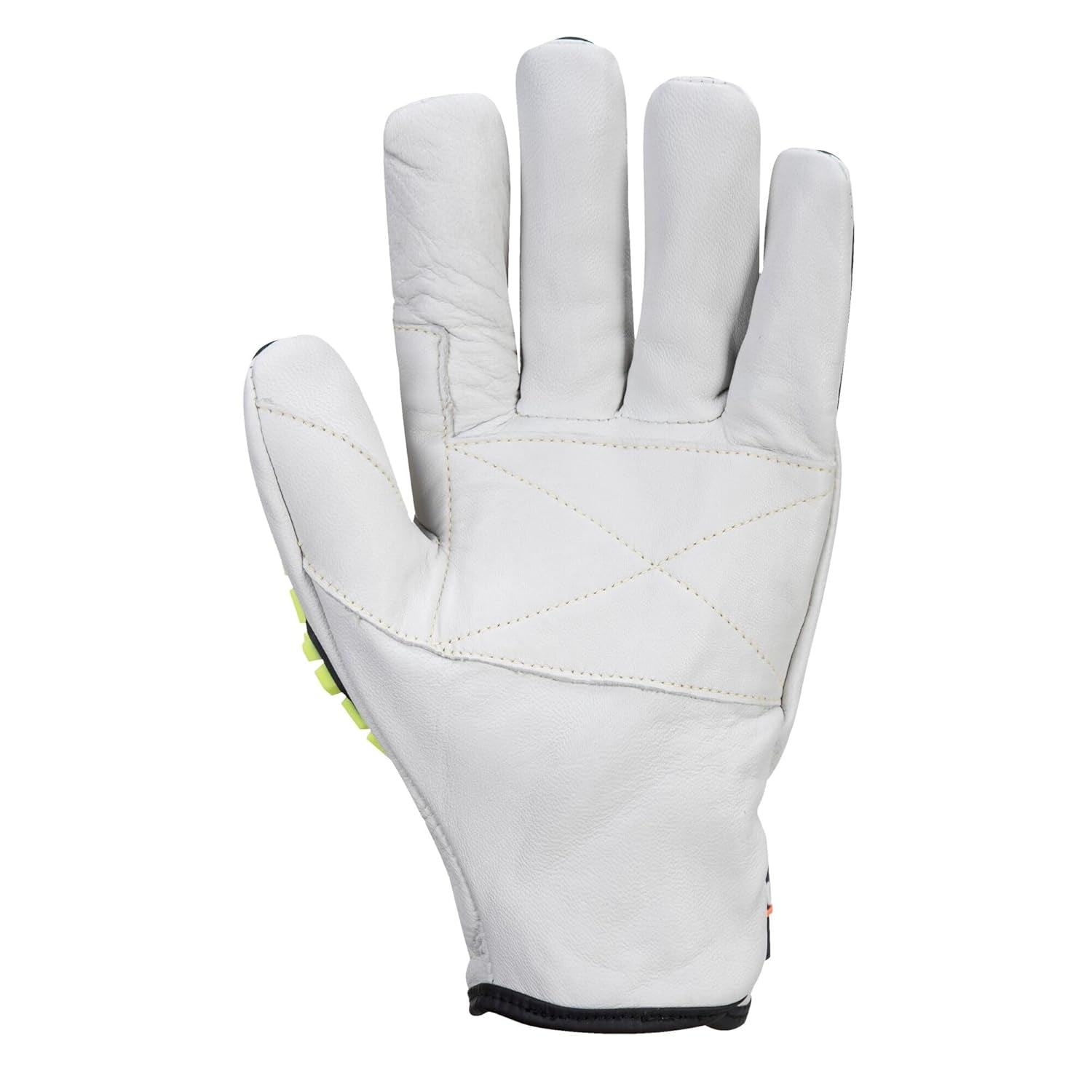 A745 anti Impact Safety Work Gloves - Premium Leather Cut Resistant and Impact Reducing Protective Work Gloves Grey, Medium